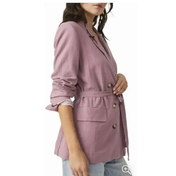 Free People Olivia Blazer in Dried Currant - Picture 2 of 5